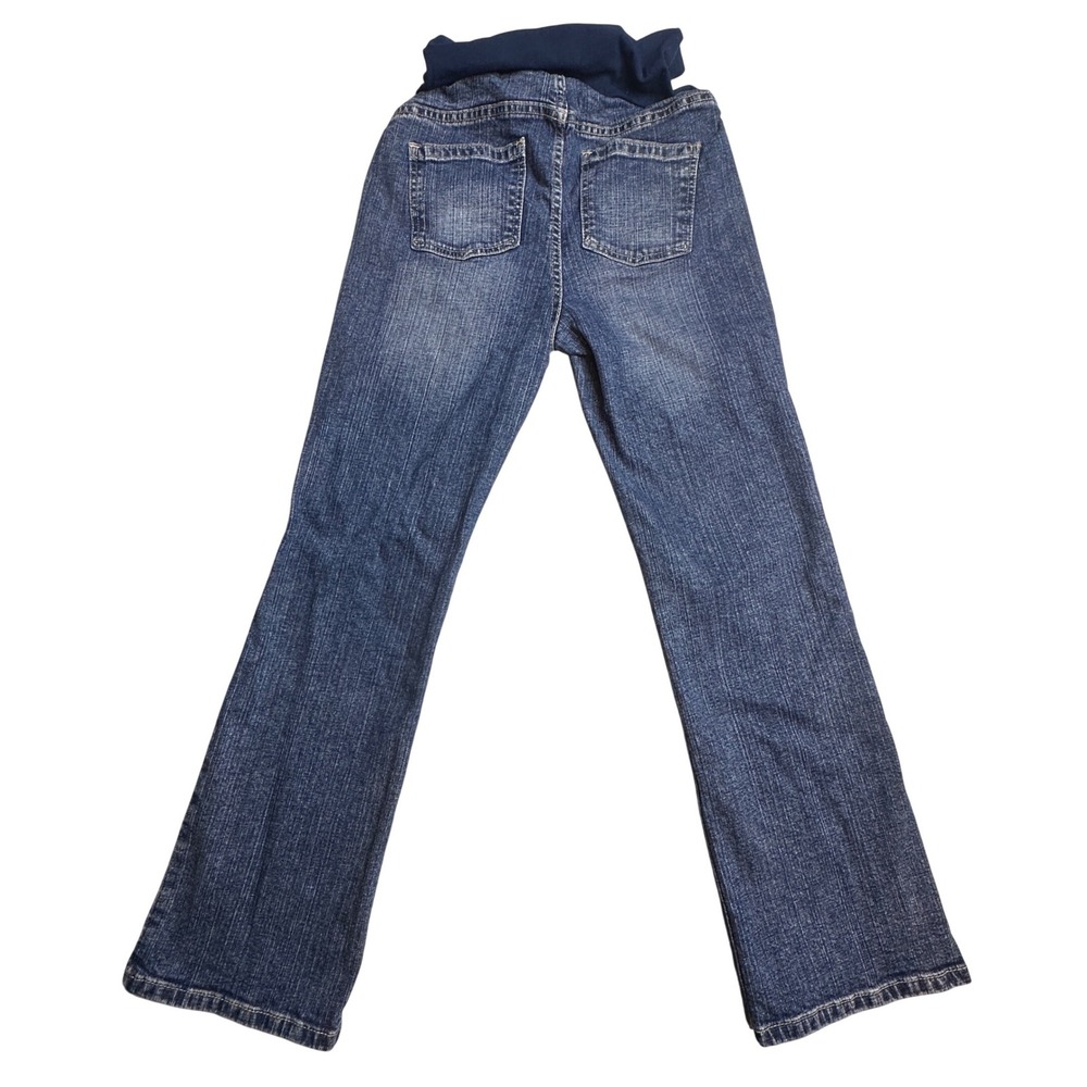 Motherhood Maternity Bootcut Jeans Womens Small Blue Denim Full Belly Panel‎